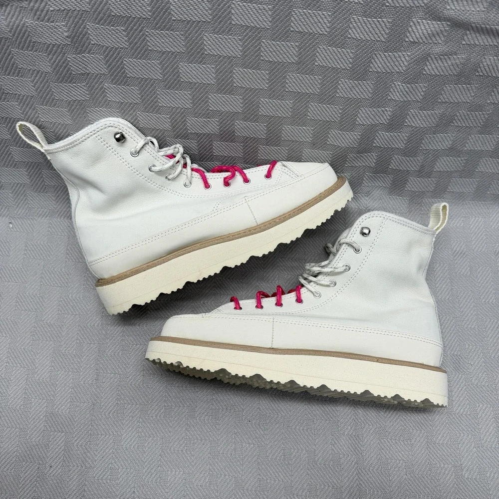 Converse Chuck Taylor All Star Boots‎ Womens Size 8.5 Leather Lugged Fleece - Picture 6 of 8
